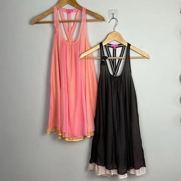 Betsey Johnson | Intimates & Sleepwear | Betsy Johnson Nightgowns Bundle  Mesh Layered Ruffle Sexy Sleep Nightie Small | Poshmark